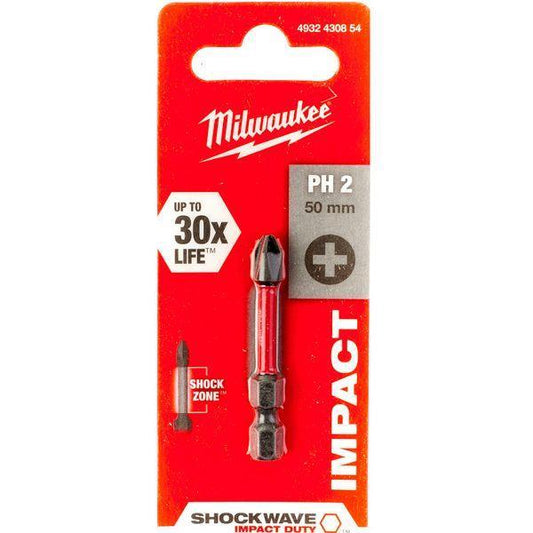 PONTAS P/APARAFUSADORA SHOCKWAVE PH2 50MM MILWAUKEE
