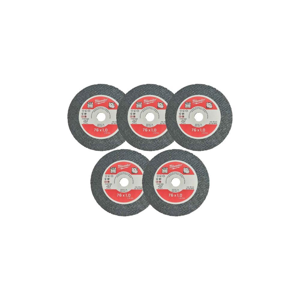 PACK 5 DISCOS INOX 115mm SCS41/76 MILWAUKEE