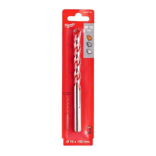 BROCA P/BETÃO 3 CHANFROS PREMIUM 10X150 MILWAUKEE