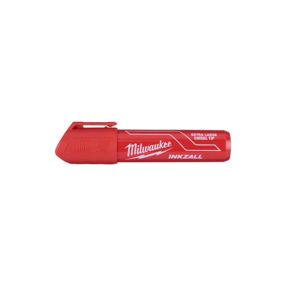 Marcador INKZALL ponta de cinzel XL vermelho Milwaukee