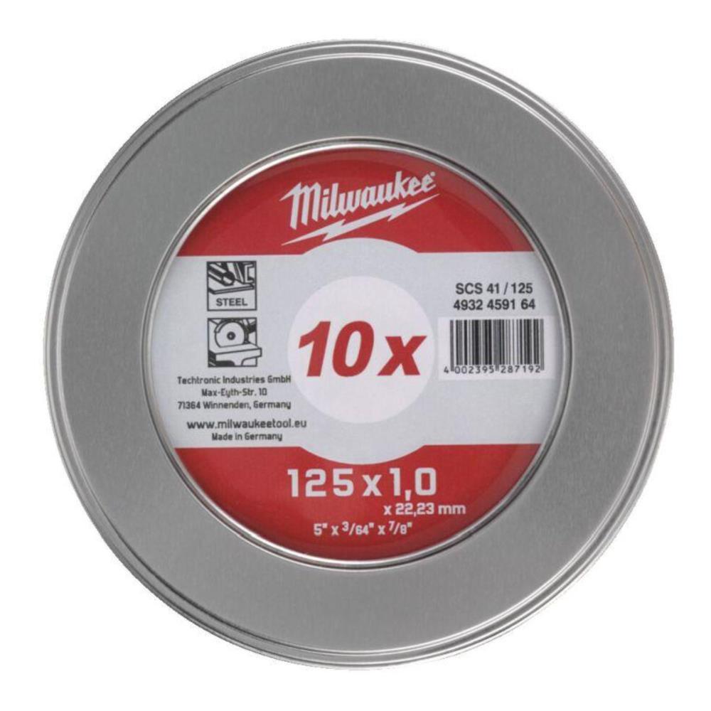 Caixa metalica 10unid. disco pro+1mm 125mm Milwaukee