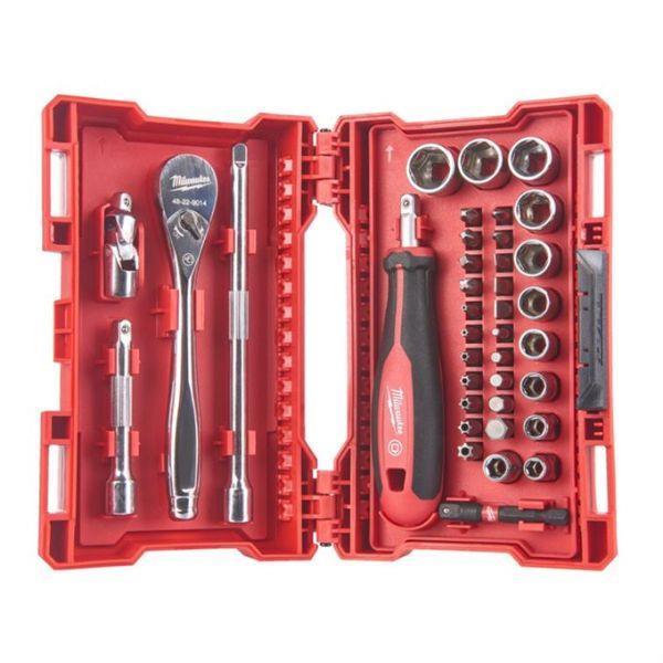 ESTOJO COMPACTO 38pcs C/ROQ. CH. CX ROQUETE MILWAUKEE