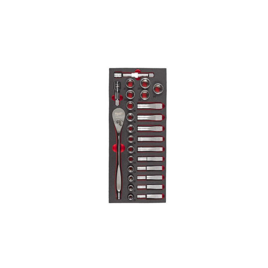 1/3 Espuma 28pcs de roquete e chave de cx 1/2 Milwaukee