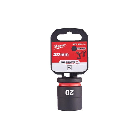 Ch. de cx de impacto 1/2" 20mm curta SHOCKWAVE Milwaukee