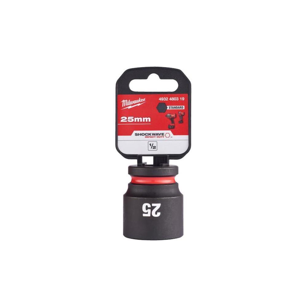 Ch. de cx de impacto 1/2" 25mm curta SHOCKWAVE Milwaukee