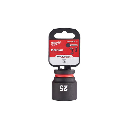 Ch. de cx de impacto 1/2" 25mm curta SHOCKWAVE Milwaukee