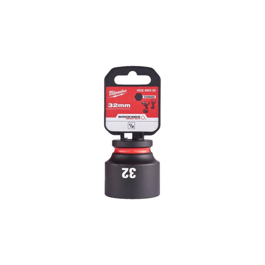 Ch. de cx de impacto 1/2" 32mm curto SHOCKWAVE Milwaukee