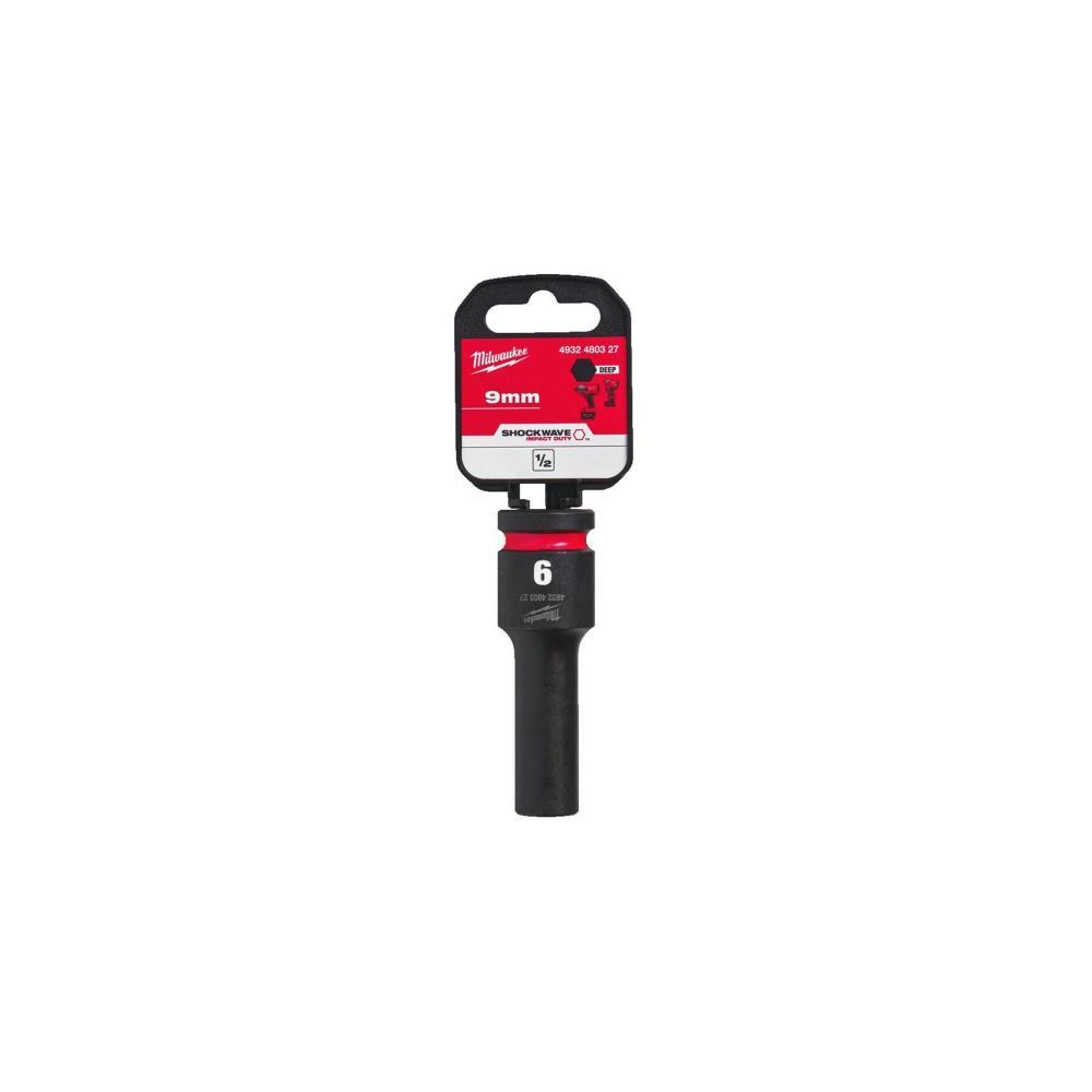 Ch. de cx de impacto 1/2" 9mm cumprido SHOCKWAVE Milwaukee