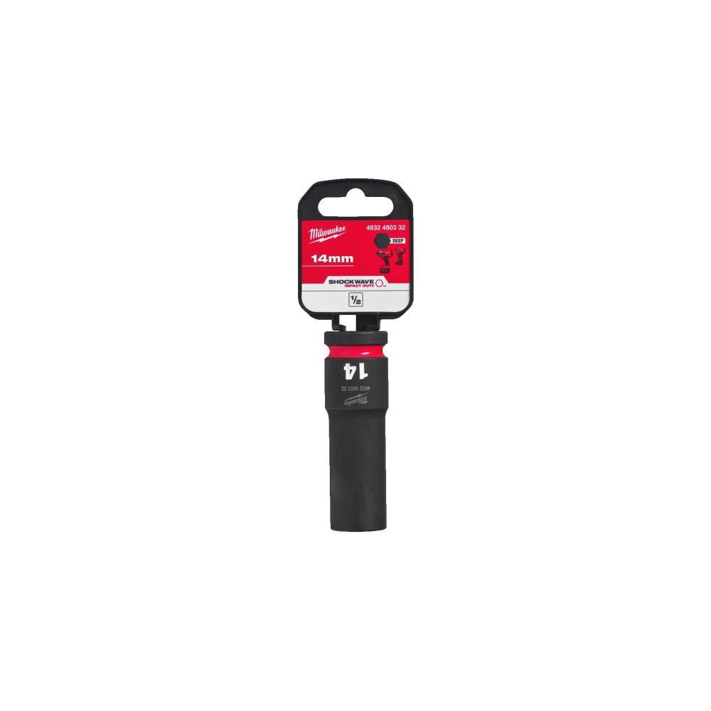 Ch. de cx de impacto 1/2"14mm cumprido SHOCKWAVE Milwaukee
