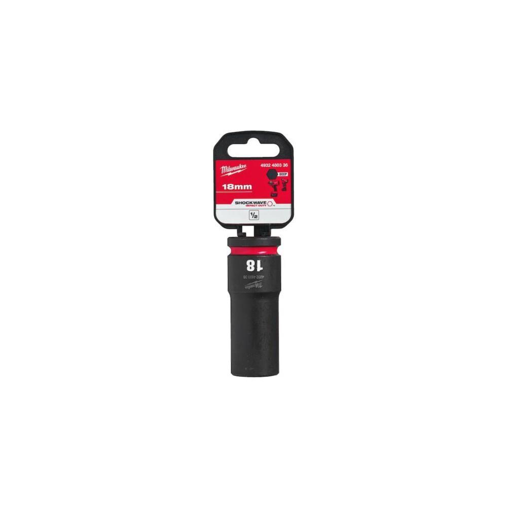 Ch. de cx de impacto 1/2"18mm cumprido SHOCKWAVE Milwaukee