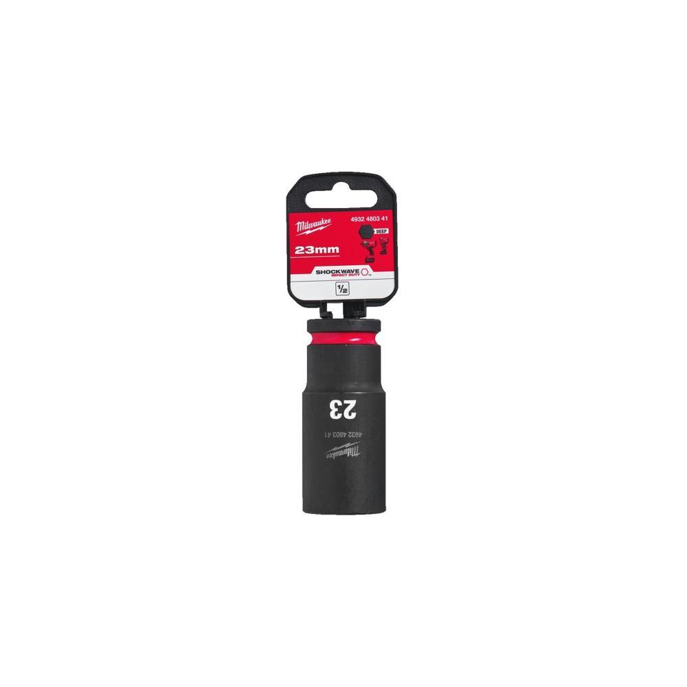 Ch. de cx de impacto 1/2"23mm cumprido SHOCKWAVE Milwaukee