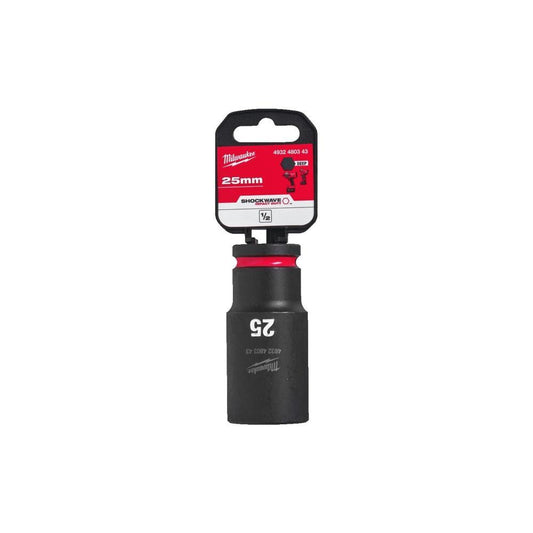 Ch. de cx de impacto 1/2"25mm cumprido SHOCKWAVE Milwaukee
