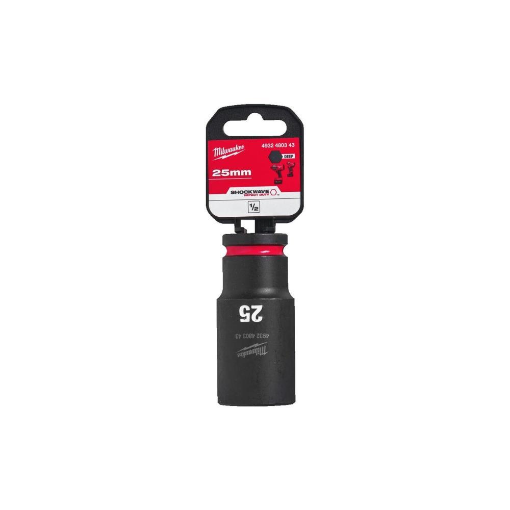 Ch. de cx de impacto 1/2"25mm cumprido SHOCKWAVE Milwaukee