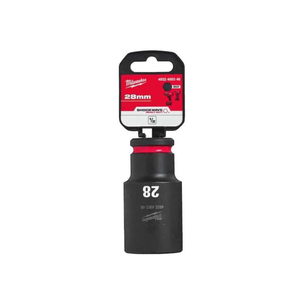 Ch. de cx de impacto 1/2"28mm cumprido SHOCKWAVE Milwaukee