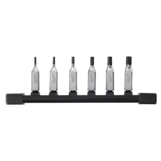 Conjunto de 6 bits hexagonais 3/8 metrica Milwaukee