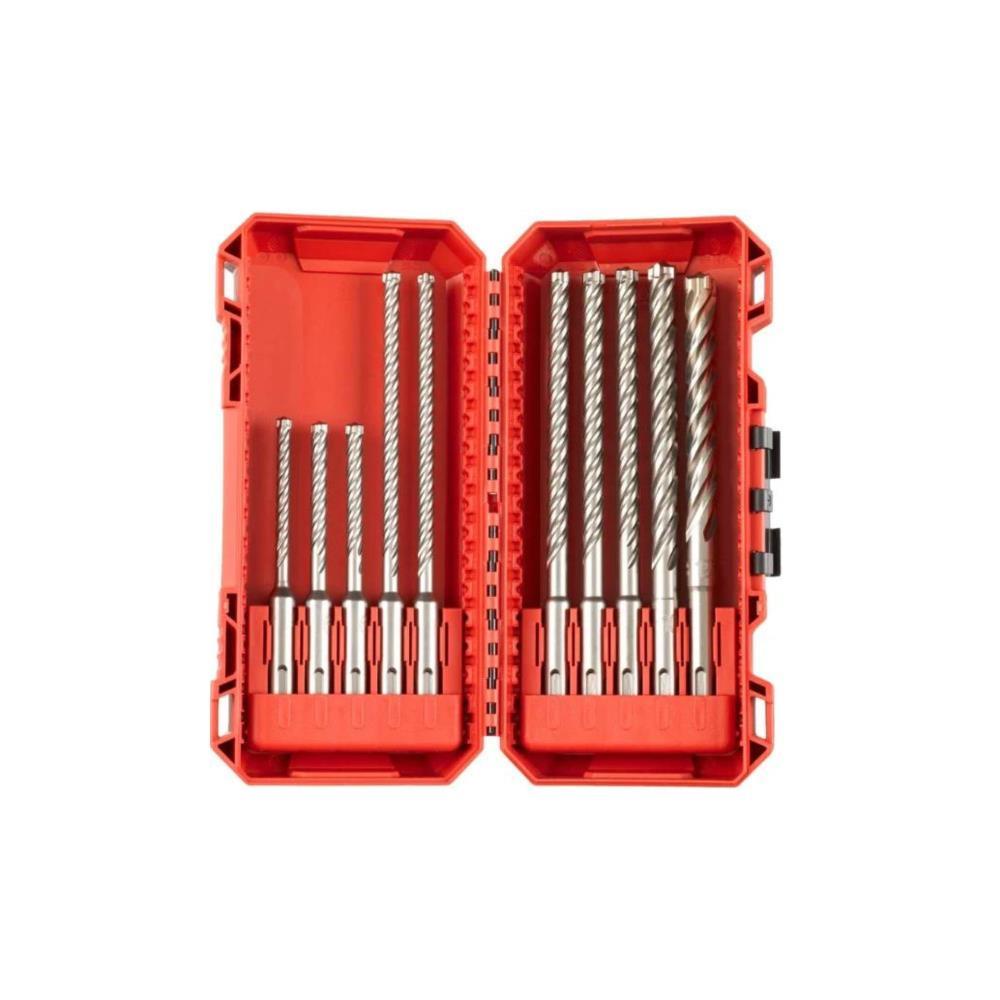 Estojo de 10 brocas sds-plus MX4 packout Milwaukee