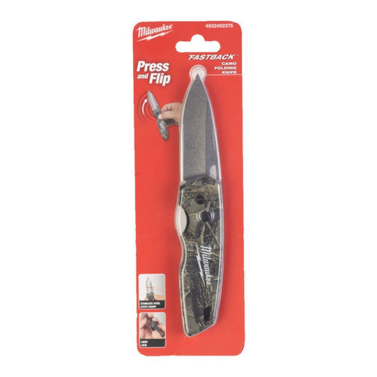 Faca dobravel camuflada Fastback Milwaukee