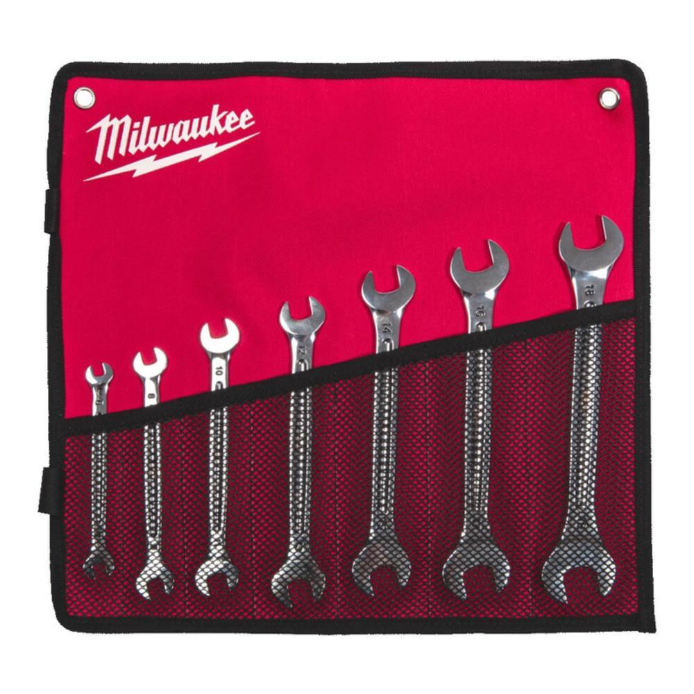 Jogo de 7 chaves de luneta abertas Milwaukee