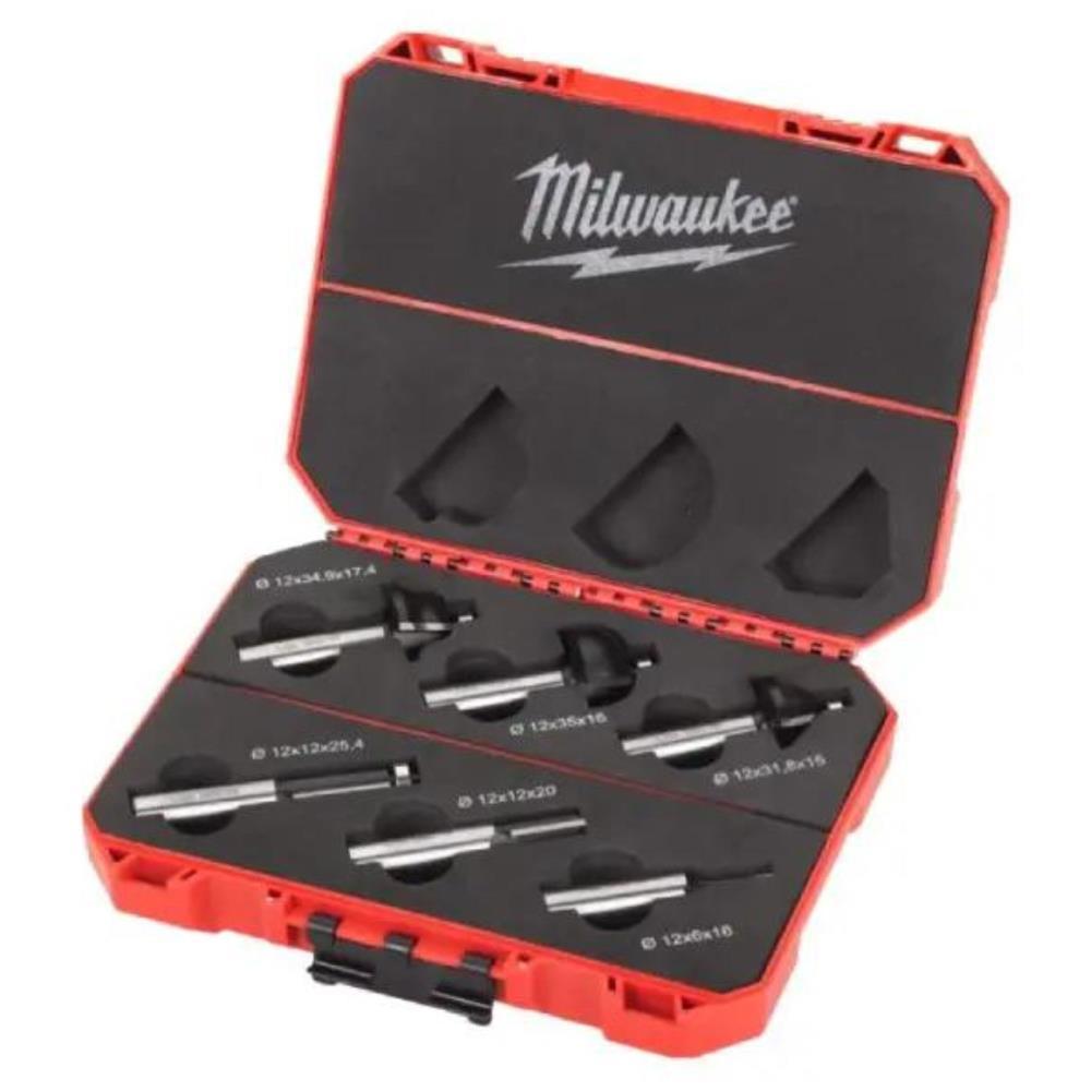 Estojo com 6 fresas 12mm Milwaukee