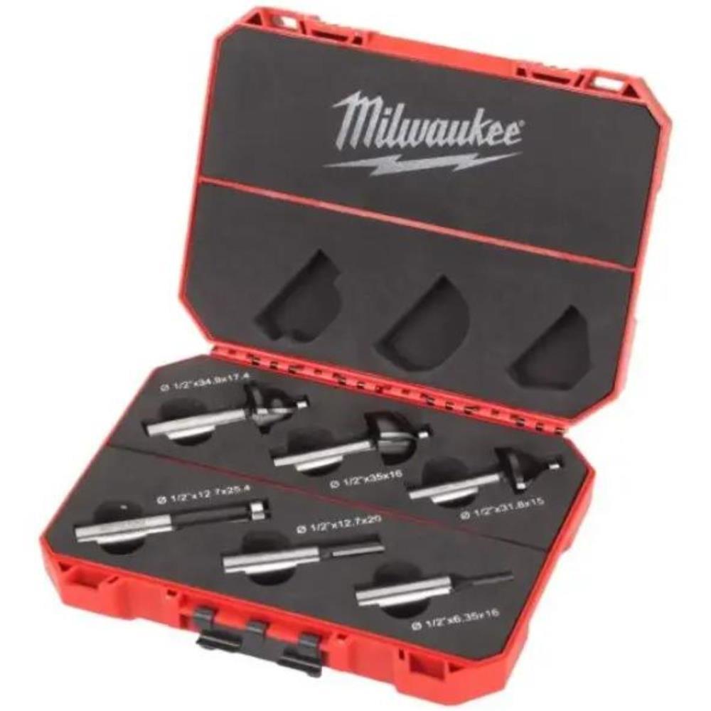 Estojo com 6 fresas 12.7mm Milwaukee
