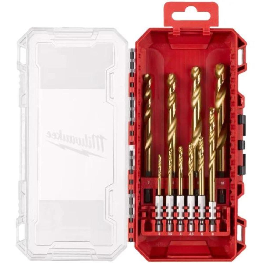 Estojo de 10 brocas red. hexagonal HSS-G tin Milwaukee