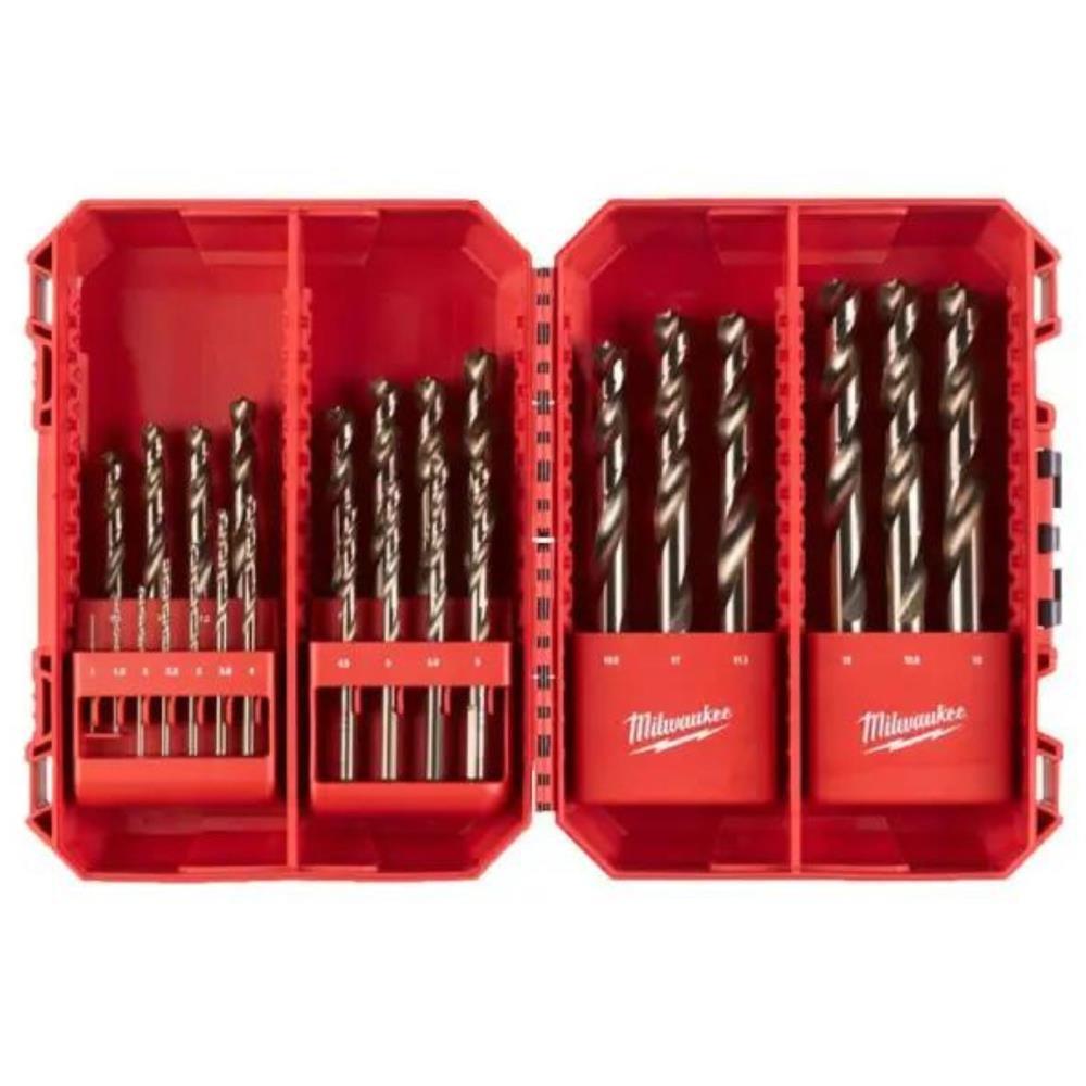 Conjuntos 25pcs brocas p/metal fresadas Milwaukee