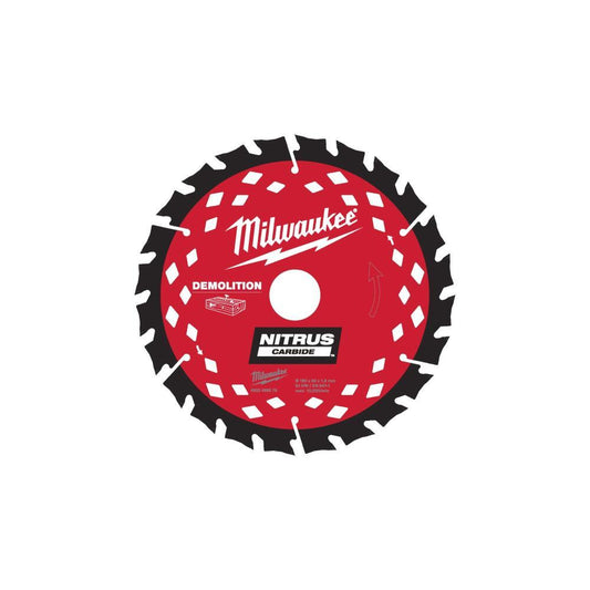Disco de demolição Nitrus Carbide 190x30x1.6x24ATB Milwaukee