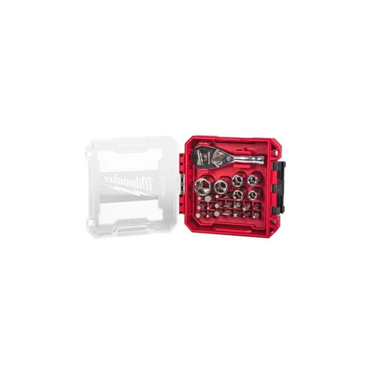 Conjunto de 25pcs de chaves de roquete 1/4 packout Milwaukee