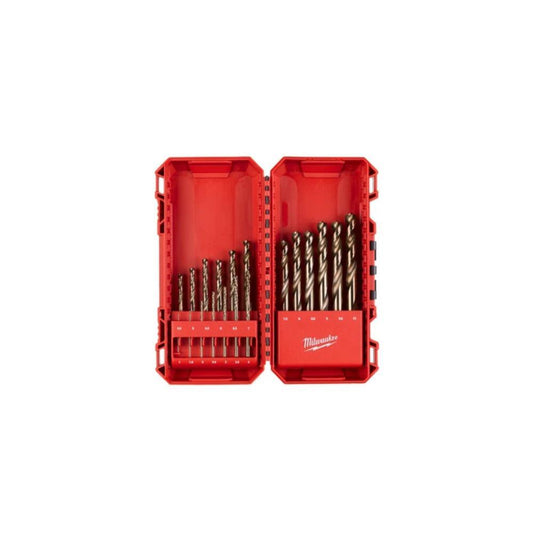 Estojo 19pcs p/metal HSS fresadas cobalto Milwaukee
