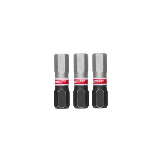 Bl. 3 pontas aparafusar Shockwave impact Hex.6mm Milwaukee