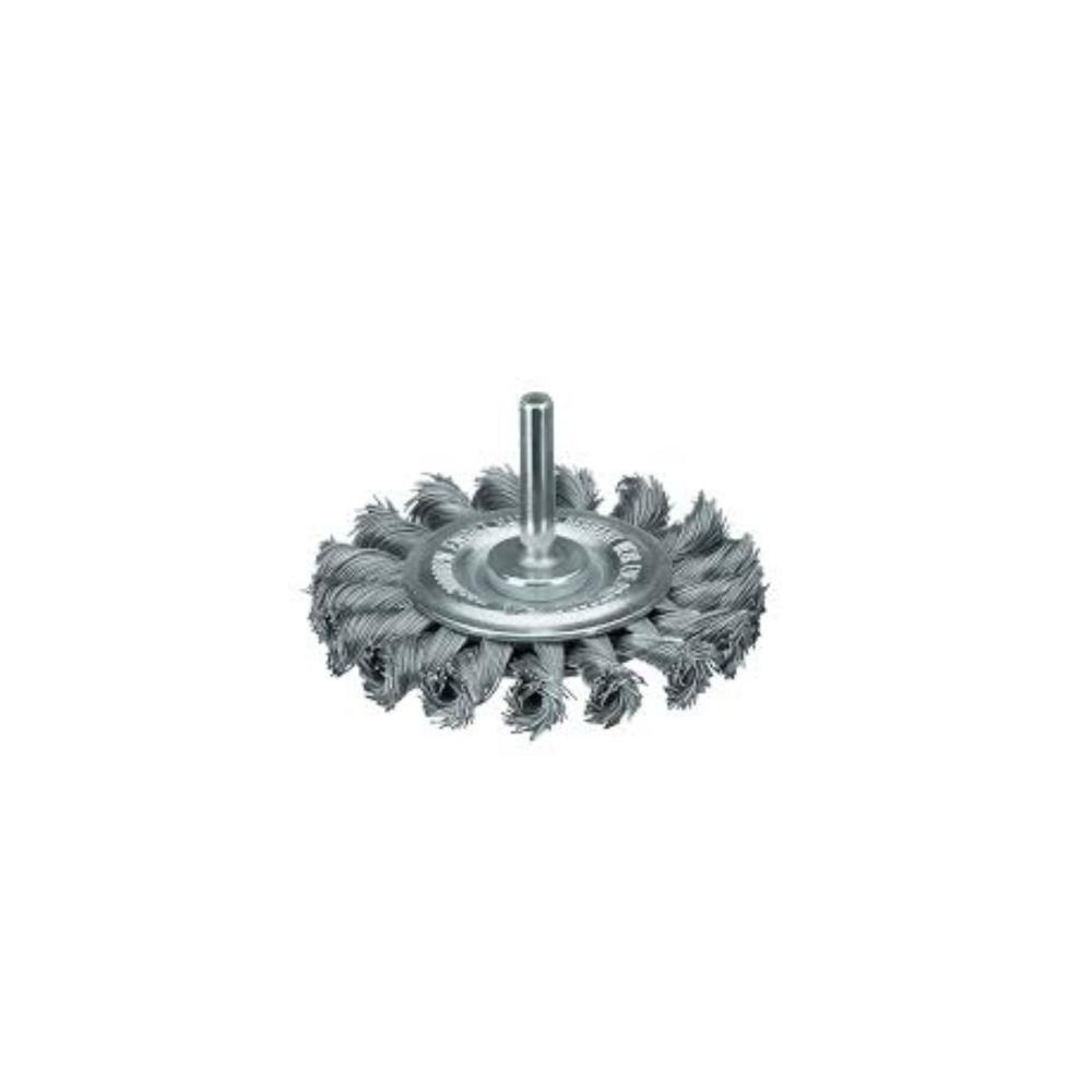 3uds Escovas arame circ. tranç. 6mm 75x12 aço inox Milwaukee