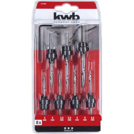 Jogo de 8 marcadores furo 3 a 6mm KWB