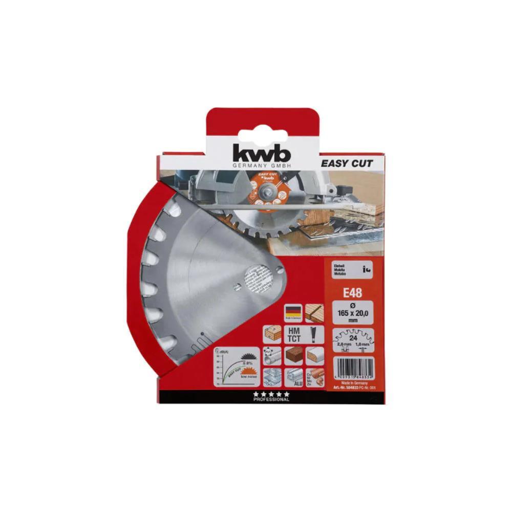 Serra circular HM 165x20mm Z-24 alum. KWB