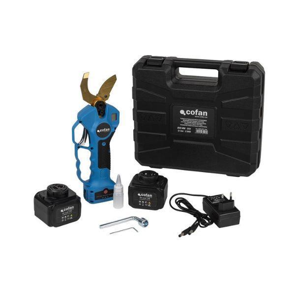 Tesoura de poda eletrica com 2 bateria corte 40mm Cofan