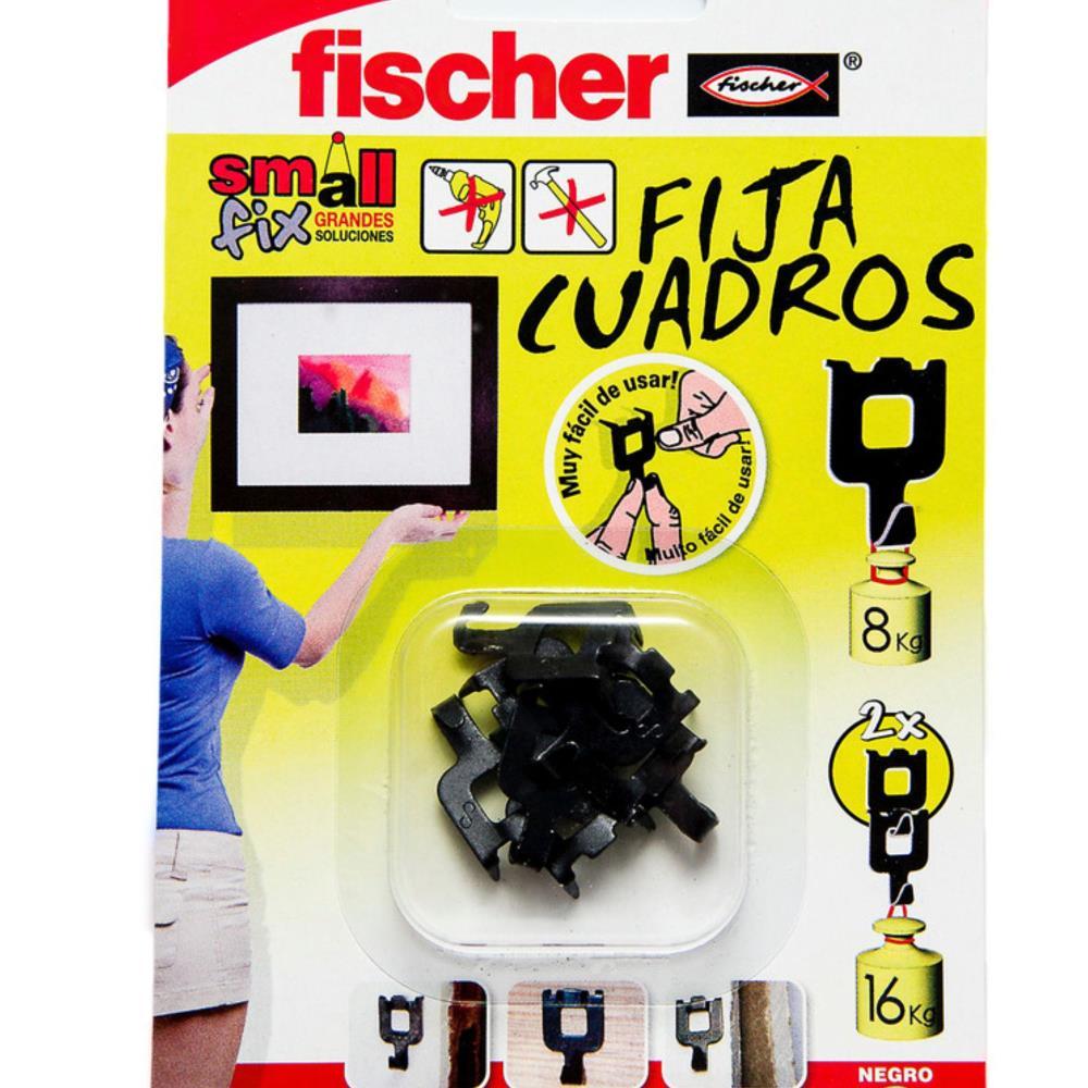 FIXADOR QUADROS 8Kg PRETO FISCHER