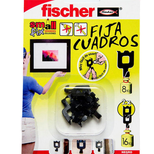 FIXADOR QUADROS 8Kg PRETO FISCHER
