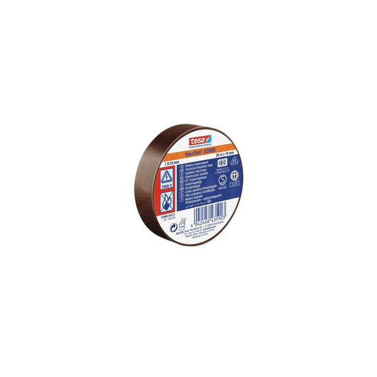 Fita isoladora professional 20mt x 19mm castanho Tesaflex