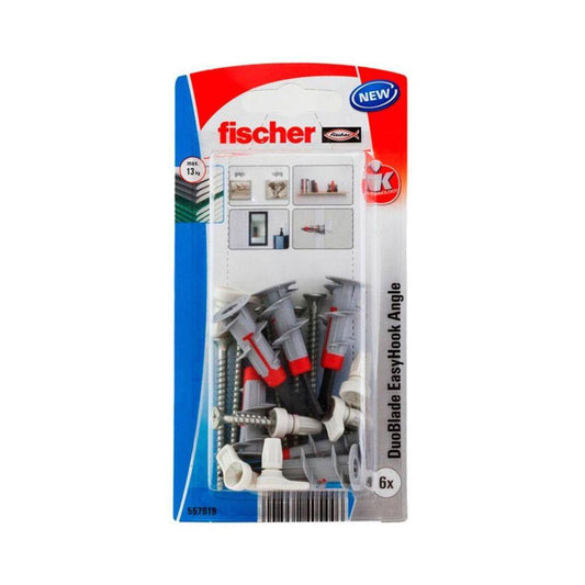 BL. 6 ganchos Duoblade Easyhook Angle Fischer