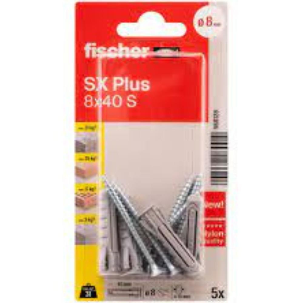 BL.5 buchas + parafusos SX PLUS 8x40 Fischer