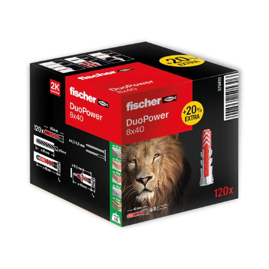 100 buchas 8x40 Duopower Fischer