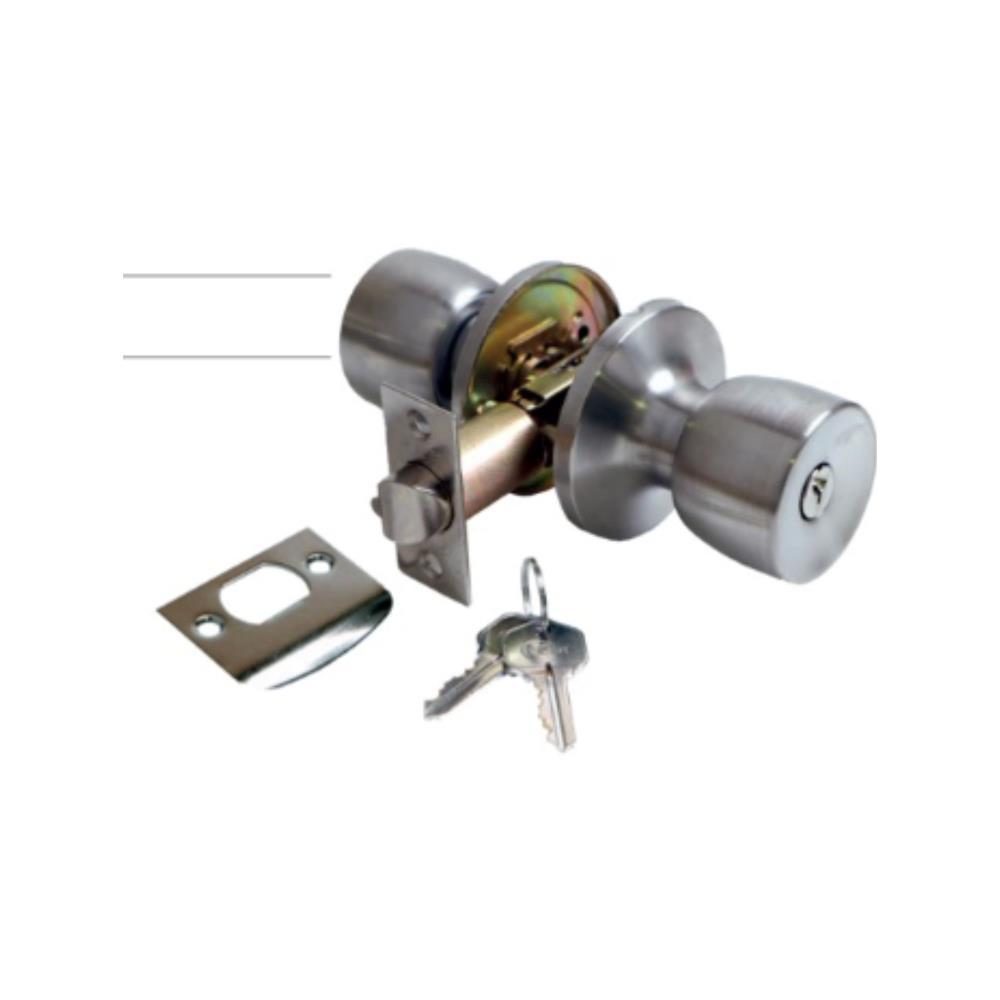 Fechadura Tubular - GLK - ref. 570 ch/botão - Inox - BL1
