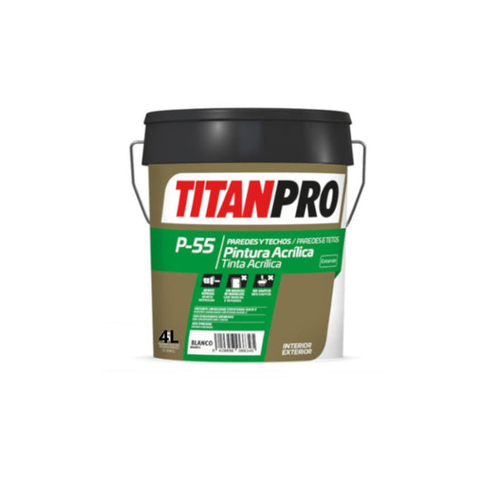 4L tinta acrilica branco extra mate P-55 Titan