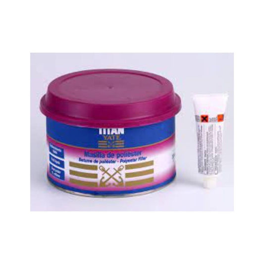 1Kg Massa Poliester mate creme Titan