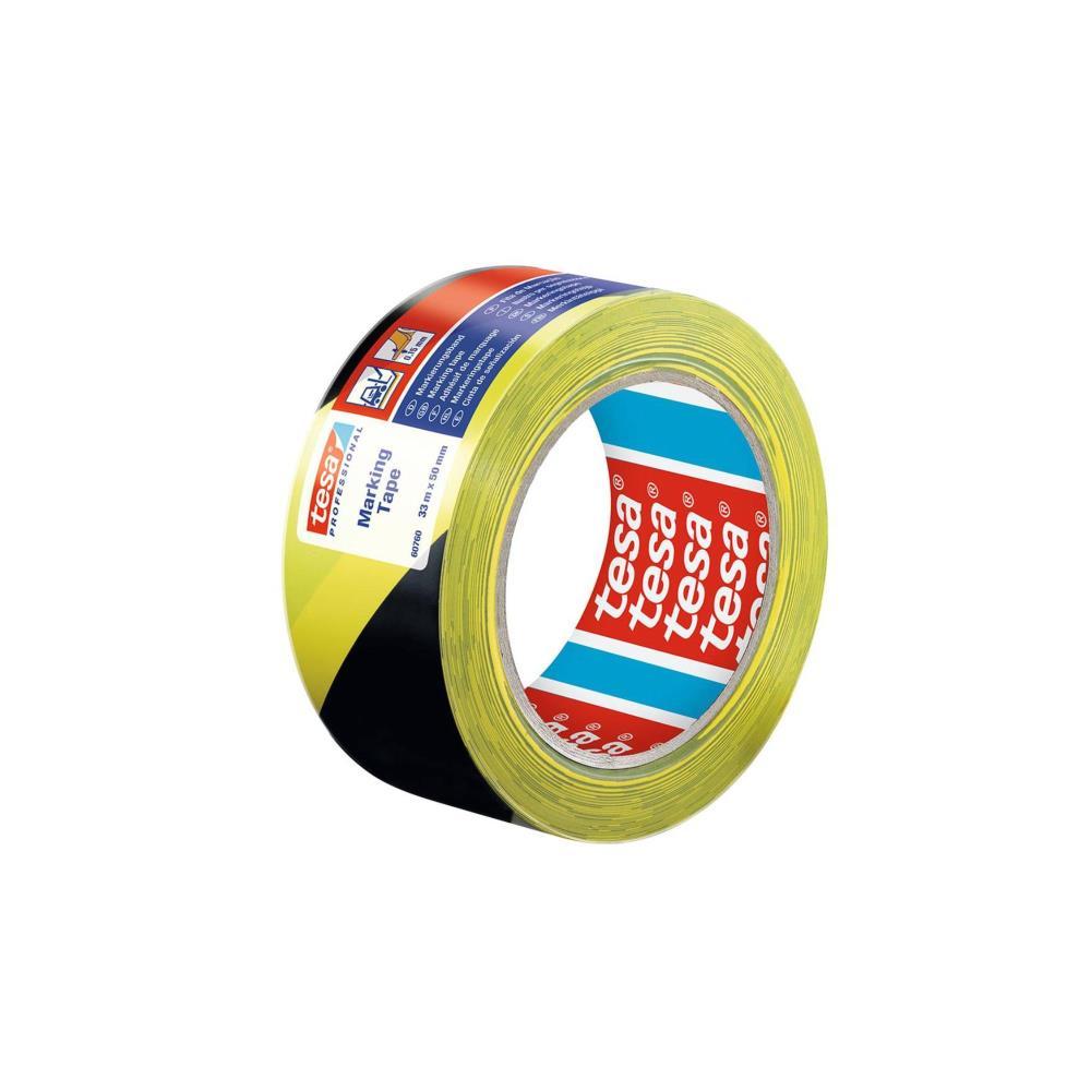 FITA SINALIZAÇÃO 30MX50MM PRETO/AMARELO TESA