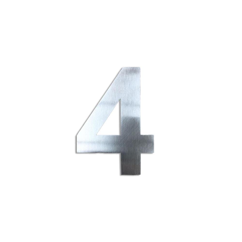 Algarismo 4 - 100mm - Inox - BL1