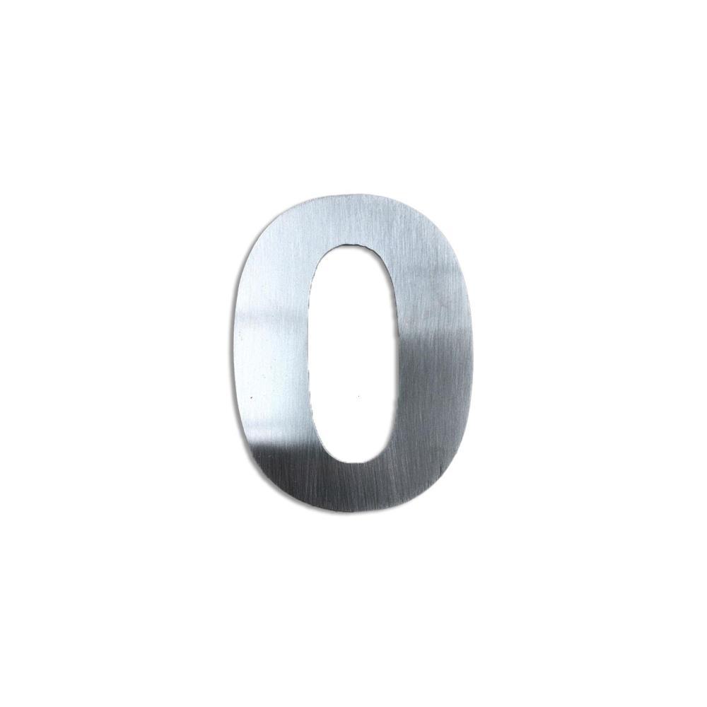 Algarismo 0 -100mm - Inox - BL1