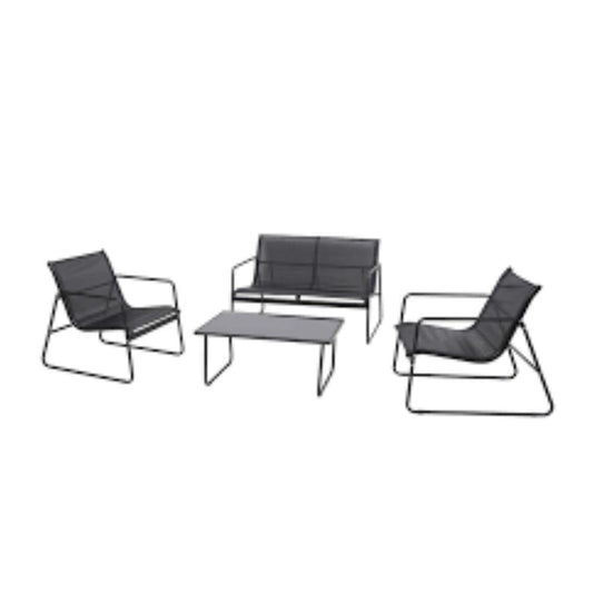 Set jardim aço textileno MARAJO negro