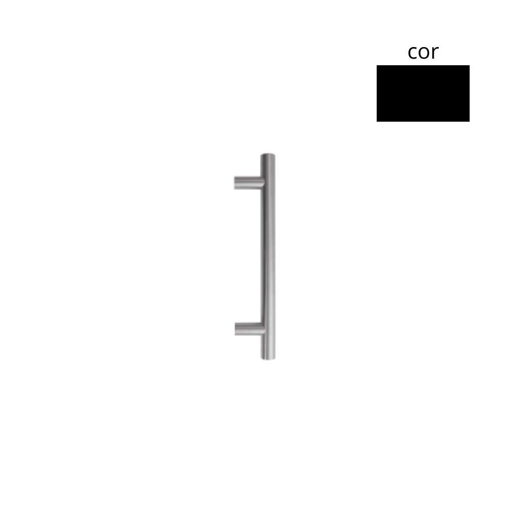 Asa simples p/porta ext. ref. 625 - 25x250mm- Inox preto