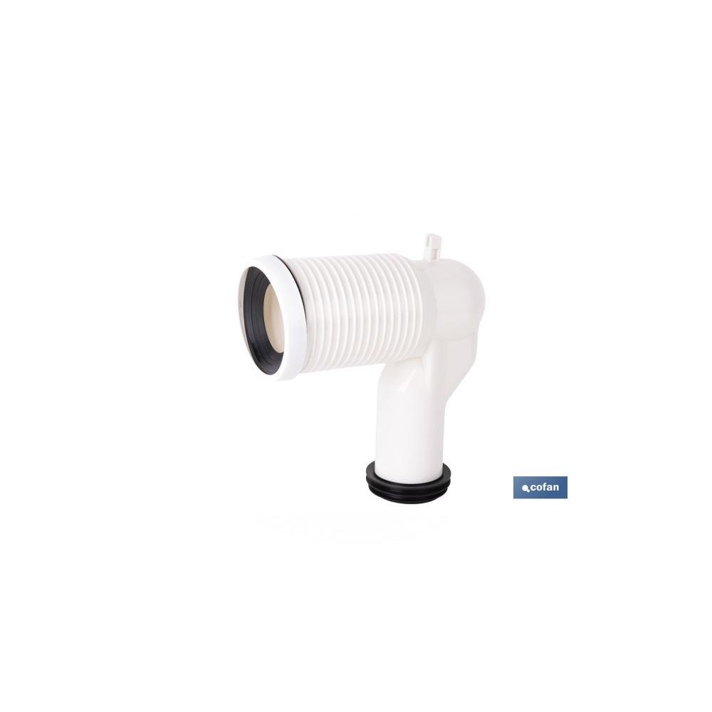 Curva de sanita extensivel 90º 90-110mm Cofan