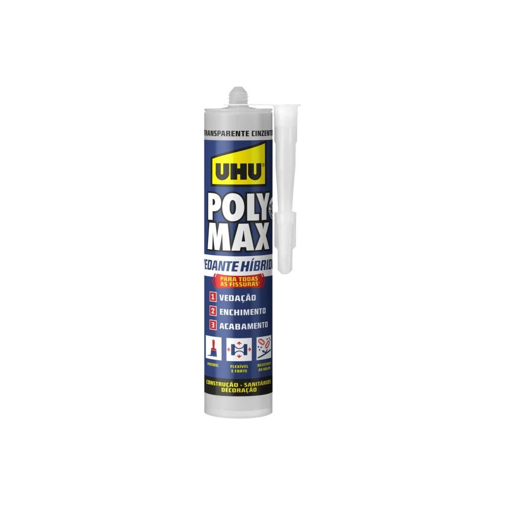 Poly Max vedante hibrido transp. cinzento 280ml UHU